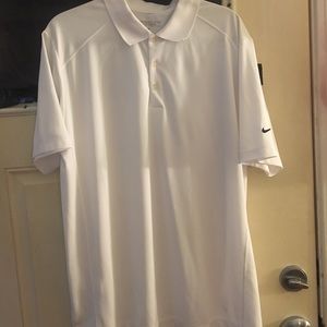 White Nike polo